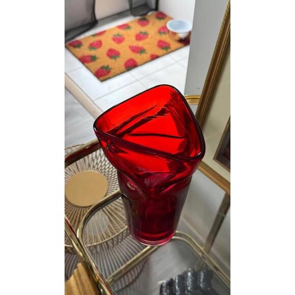 mid-century modern art glass vase.